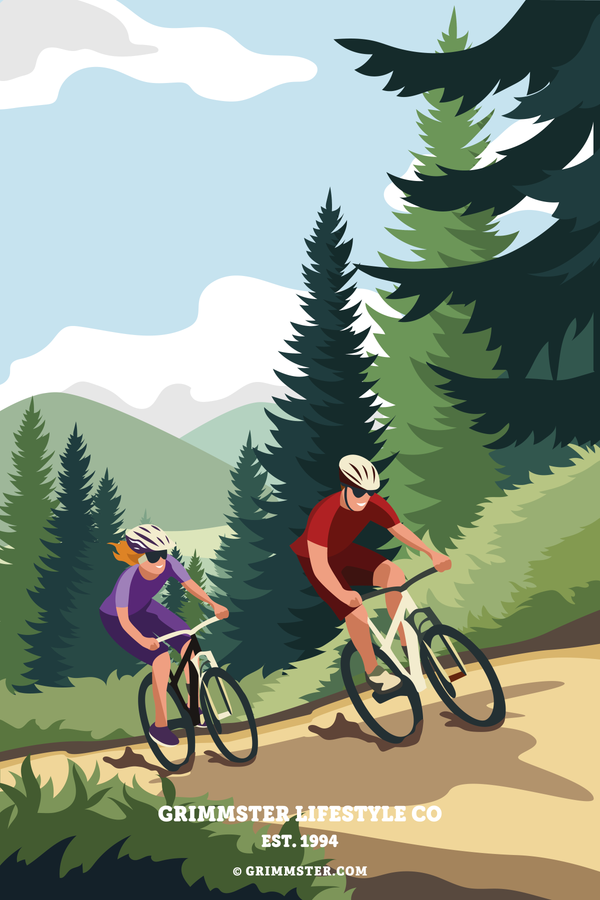 Grimmster Lifestyle Co. Mountain Biking Poster